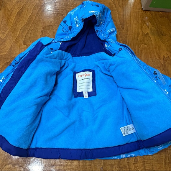Baby 3-in-1 Snowplay Jacket - Cat & Jack™ Blue 12M - Picture 2 of 5